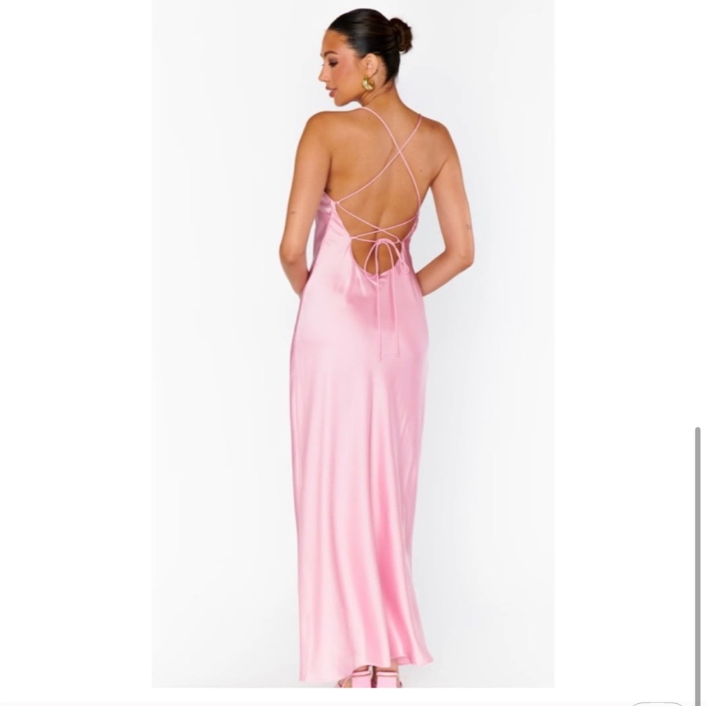 NWT Show Me Your MuMu Dani Slip Dress Light Pink Luxe Satin